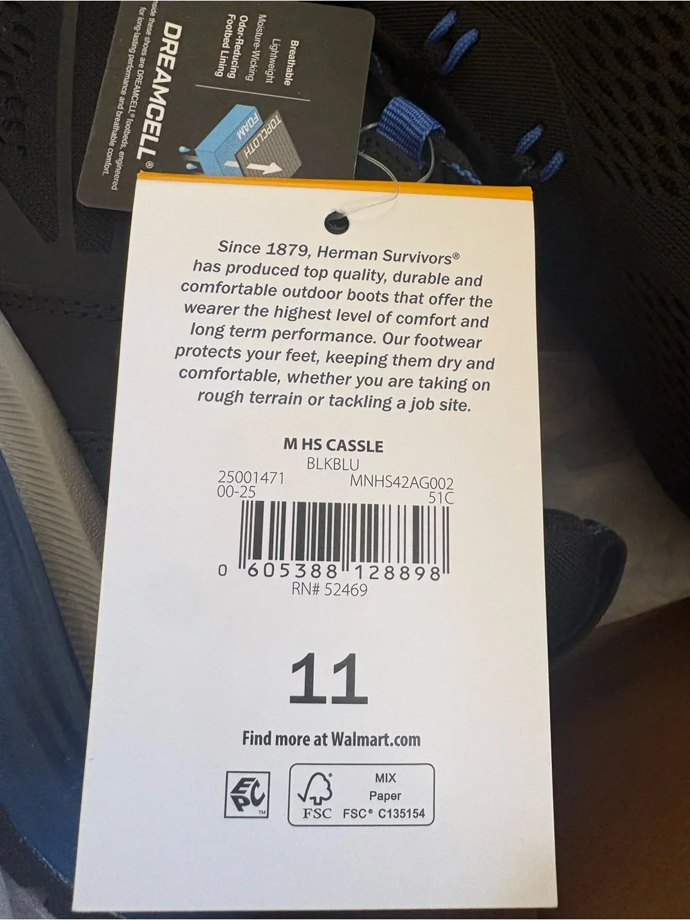 Herman Survivors Cassle Mens Size 11 Composite Toe Sneaker New In Box